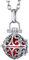 Morella Femme Collier d'ange en Acier Inoxydable 70 cm avec Pendentif décoré pour Boule sonore Rouge Ø 16 mm, dans Une Pochette en Velours