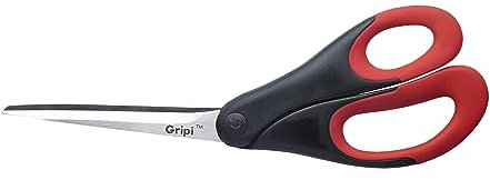 Richardson Sheffield R040RDP391652 GRIPI Haushalts, Multifunktions-Küchenschere, Universal, Allzweck, Vielzweck-Schere, Edelstahl, Kunststoff, Schwarz/Rot