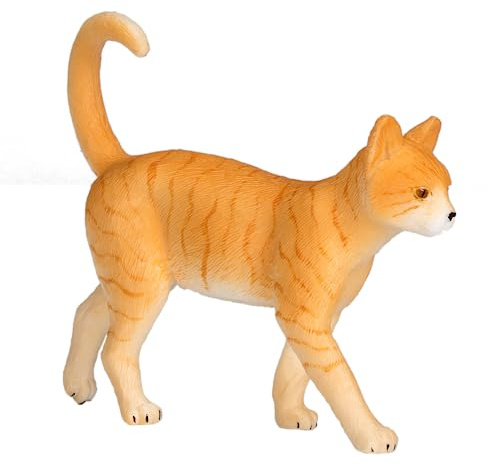 MOJO Ginger Tabby Cat Realistische Domestizierte Tier Handbemalte Spielzeugfigur