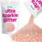 Paillettes extrafines à usages multiples de qualité supérieure par Hemway - Couleurs uniques - Poudre de 375 microns, 0,4 mm - 100 g de poudre - Pour faire des loisirs créatifs, art, artisanat, décorations, art sur verres, tables de mariage, cadeaux, cartes, fleurs, maquillage visage, yeux, corps, ongles, peau, cheveux, barbes., rose gold, 1/64 0.015 0.4mm 375 microns
