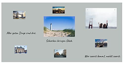 KaRoFoilFIX Selbstklebende und magnetische Vinyl- Tafelfolie in Verschiedene Größen | Kreidetafel | Farbe: Grau | inkl. Kreidestift + 10er Set Magnete| Kreidetafel | (100x400)