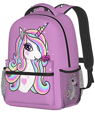 FeHuew Panda Backpacks kids Bookbag Mermaid Tail 17 Inch Plus Shoulder Bag for Girls 1-5th Grade - Pink - 16