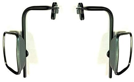 2x Außenspiegel Seitenspiegel R650° ø15-28 LKW 198x160 mm mit Spiegelhalter SET