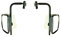 2x Außenspiegel Seitenspiegel R650° ø15-28 LKW 198x160 mm mit Spiegelhalter SET