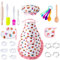 LIHAO 20pcs MINI Jeu Cuisine Enfant Chef Jeu d'imitation Ustensile Pâtisserie Emporte Pièce avec Tablier Chapeau pour Fête Anniversaire Halloween Noël Fille