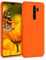 kwmobile Funda para Xiaomi Redmi Note 8 Pro Carcasa - Ultrafina de TPU y Silicona con Bordes elevados anticaídas - Naranja neón