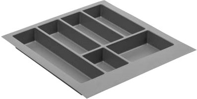 GTV Range-couverts pour tiroirs de placard de cuisine - Anthracite (440 x 472 mm)