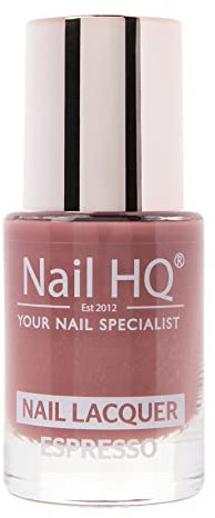 Nail HQ Nail Polish, Espresso – 10ml Highly Pigmented Vegan Nail Lacquer – Glossy High Shine, Smooth Application & Cruelty-Free
