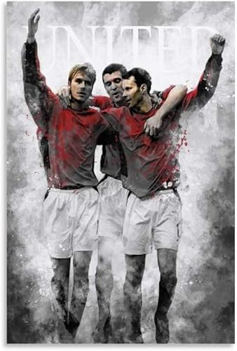 GPEIHANG Leinwand Malerei Bild Manchester United Plakatmalerei für Familiendekor Poster Wandkunst Bilder Und Drucke 23.6x35.4(60x90cm) Kein Rahmen