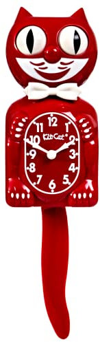 KIT CAT Klock Space Cherry Red 39,4 cm hoch BC-52