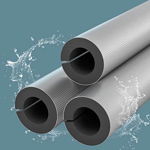 SYLJ 1 Pièces Tuyau D'isolation, Isolation De Tuyau, Phonique Et Antigel, Imperméable et Ignifuge, Diamètre Intérieur 22-114Mm, Auto-adhésifs Tube d'isolation en Papier d'aluminium