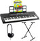 McGrey 6170 BK Akku-Keyboard Schwarz - 61 Tasten-Keyboard mit integriertem Akku - 200 Klänge und Rhythmen - Eingebauter MP3-Player - Set inkl. X-Keyboardständer, Kopfhörer & Keyboardschule - Schwarz