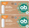 2 Packungen Tampon - O.B. Organic Normal, (16 Stück) Bio-Tampons für mittlere bis starke Tage, aus 100% Bio-Baumwolle für natürlichen Schutz, braun, 30360