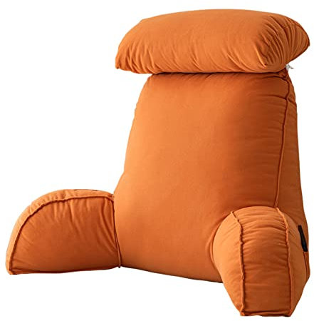 Multifunktionales Lesekissen, Lesekissen füR Bett und Sofa, Lesekissen Mit Armlehnen Und Abnehmbare Nackenstütze, Waschbarer Bezug, Perfekt für Lesen & Arbeiten & Spielen 75x40x58cm (mit Kopfstütze)