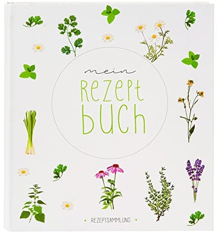 goldbuch 69 029 Rezeptordner Wildblumen, Ordner Maße 21 x 24 x 5 cm, Hefter mit 2-Ringmechanik, Einband aus Kunstdruck, Ringordner Motiv Wild-Blumen, Ringbuch in Weiß