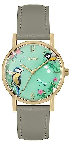 RSPB Armbanduhr für Erwachsene, Grau / Blau / Kohlmeise, grau