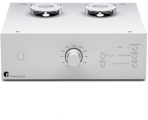 Pro-Ject Tube Box DS3 B Dual-Mono True Balanced Röhren-Phono-Vorverstärker (Silber)