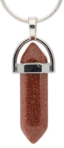 Lebensquelle Plus | Gefasste Doppelspitze | Mit silberfarbener Fassung und Öse (Goldfluss)