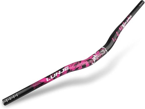 MTB Downhill Extra Langer Swallow-Lenker, Höhe 30 mm, Aluminium-Downhill-Mountainbike-Lenker (Color : Black Pink, Size : 780mm)