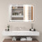 LIFEZEAL Badspiegel mit Beleuchtung & Zeitanzeige, Badezimmer Spiegel Wandspiegel mit dimmbarer 3000-6000K Beleuchtung, LED-Spiegel mit Touch-Schalter, Memory-Funktion, für Badezimmer, WC (60 x 40 cm)