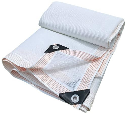 Malla de Sombreo Red de Sombra Malla Sombreadora Jardin Exterior Cubierta para Pérgola Blanco 85% Tasa de sombreado con Ojales para Patio Plantas Invernadero Gallinero 4×4m