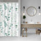 ASDCXZ Eukalyptusblätter Duschvorhang 120x180 cm, Frühling Türkis Eukalyptus Blätter Blumen Bad Waschbar Schmal Duschvorhänge Polyester Textil Wasserdicht Duschvorhang für Badewanne mit 8 Haken