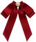 Baoblaze Vorgebundene Brosche mit Schleife, Elegante Brosche mit Perlen, Vintage Broschennadeln Schleifenbrosche Brosche mit Fliege für Schal, Mantel, Abschlussball, Hochzeit, Party, Rot