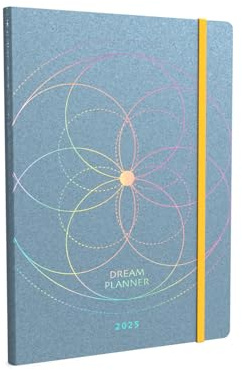 Collins Dream Planner Agenda 2025, formato B5, visualizzazione settimanale e mensile, planner e organizer per produttività e impostazione degli obiettivi, da gennaio a dicembre, settimanale, blu