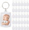 YOPEUC 30 Stück Acryl Schlüsselanhänger Foto Beidseitig, 5,5*4 cm Schlüsselanhänger Blanko Foto Personalisierter Schlüsselanhänger, Transparent Schlüsselanhänger Selbst Gestalten für Familie & Paare