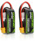 OVONIC Lot de 2 batteries Lipo 3s 11,1 V 120 C 2200 mAh avec prise XT60 pour hélicoptère d'avion, spécialement conçue pour voiture RC RC 1:14 RC Car Avion