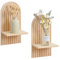 Puhui 2er-Set Boho Regenbogen Wandregal aus Holz - Deko Wand Regale, Bilder- & Fotoregal, Wanddeko, Deko Aesthetic Holzregal, Dekoration für Schlafzimmer, Wohnzimmer, Badezimmer, Küche, Büro - Natür