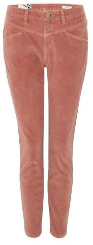 OPUS Damen Slim | Cordhose Evita BABYCORD Slim aus stretchigem BCI Cotton Mix Mellow Rose, 42 L28