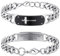 Rajputana Cross Bracelet for Men, Silver Stainless Steel Cuban Cross Chain Link Bracelet Bible Verse Bracelets Jewelry Gifts Adjustable Wrist Cross Chain Bracelet for Men Boys Inches Joshua 1:9