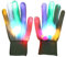OFFCUP LED Handschuhe, 5 Farben ＆ 6 Modi Leuchtende Handschuh, Flashing LED Handschuhe Kinder für Halloween Weihnacht Karneval Party Clubs Disco Festivals - Weiß