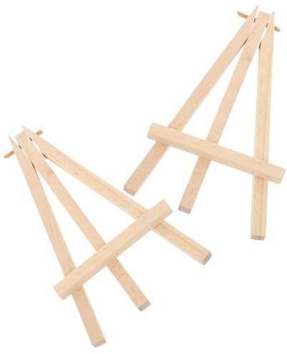 Cabilock Petit Chevalet Pour Cartes 2 Pièces Chevalets Daffichage En Bois Chevalet Trépied En Bois Pour Photos De Table Peinture