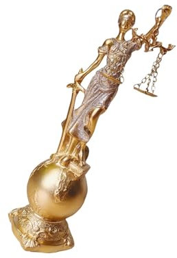LIbgiubhy Blinde Gesetzesfrau Statue Kunstharz Lady Justices Skulptur Mit Skala Griechisch Römische Fairness Figur Ornament Geschenk Für Anwalt