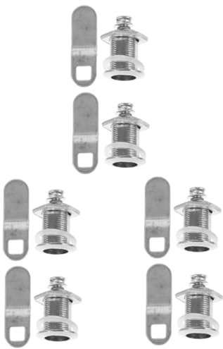 YARNOW 6 Ensembles Poubelle Peut Verrouiller Coffre-fort Poubelle Avec Couvercle Couler Cuisine Petite Serrure à Combinaison De Plein Air Alliage De Zinc Silver