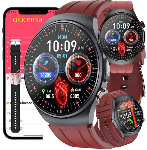 wgzixezn ECG Reloj Inteligente 𝒈𝒍𝒖𝒄𝒐𝒔𝒂 𝒆𝒏 𝒔𝒂𝒏𝒈𝒓𝒆 smartwatch 𝐆𝐥𝐮𝐜𝐞𝐦𝐢𝐚 𝒅𝒊𝒂𝒃𝒆𝒕𝒆𝒔 Reloj Inteligente Á𝐜𝐢𝐝𝐨 Ú𝐫𝐢𝐜𝐨//Lípidos Llamadas Bluetooth Tension Arterial/SOS