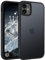 Andwing Matt für iPhone 12 Hülle, Militärstandard FallSchutz Handyhülle für iPhone 12 Pro, Mattierte Durchscheinende Rückseite Schutzhülle, Anti-Fingerabdruck Kratzfest Haltbar-Schwarz