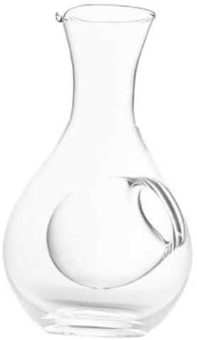 CIYODO Decantador de Transparente con Compartimento para Hielo para Servir Vino y Licores con Orificio para Pulgar Decorativo y Funcional