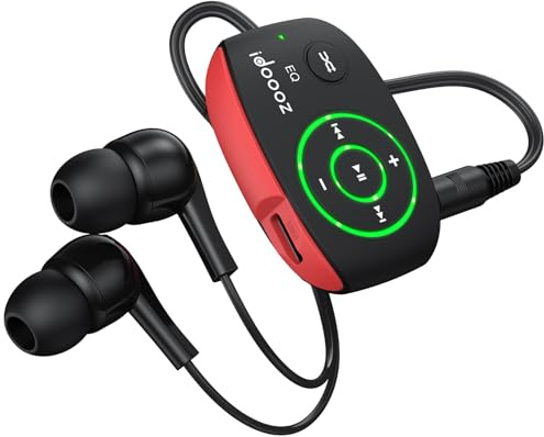 Clip MP3 Player with LED Light, idoooz 8GB X2 Mini MP3 Music Player