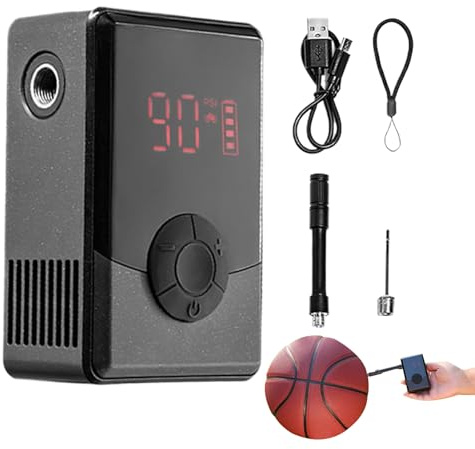 Bicycle Tyre Pump, Wireless Tyre Pump for Bicycles, Automatic Inflator with Intelligent Protection Function, Scooters, Motorcycles, Cars and Balls