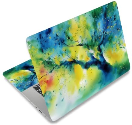 PLIGREAT Colorato Albero Laptop Pellicola Protettiva Universale Adatto Per 12 13 13.3 14 e 15 Pollici Laptop Rimovibile Impermeabile Estetico Adesivo PC Protettiva