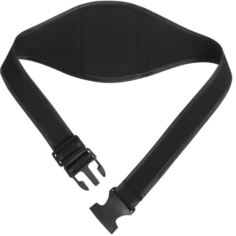 CATIEBYE Wear-Resistant Microphone Belt Adjustable Pouch Black Polyester