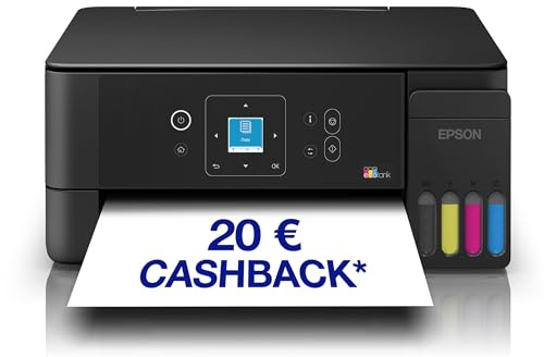 Epson EcoTank ET-2922 | Für vielbeschäftigte Haushalte | Wi-Fi | A4 | Drucken, Kopieren, Scannen | LC-Display | AirPrint-kompatibel | Kompakt | Enthält bis zu 3 Jahre Tinte