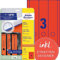 AVERY Zweckform L4752-20 Ordnerrücken Etiketten (60 Rückenschilder mit ultragrip, 61x297mm auf A4, breit/lang, selbstklebend, absolut blickdicht, bedruckbare Ordneretiketten) 20 Blatt, rot, Mittel