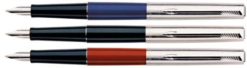 Parker Jotter red barrel fountain pen medium nib blister
