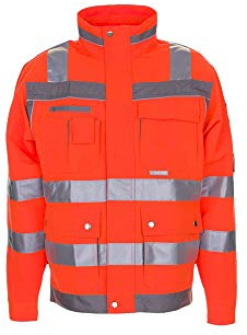 Planam 5600 Plaline Blouson für hohe Sichtbarkeit - Farbe: Orange/Zink - Größe: 110