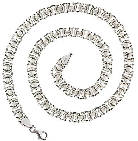 Aurum Jewelry: 925 Silberkette - Königskette flach, 8,5mm, 60cm, Unisex, Modern Klassisch