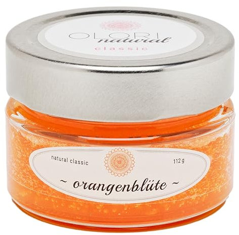 Duftöl Orangenblüte im Glas - Raumduft mit ätherischen Ölen - langanhaltend - aphrodisierend, inspirierend, entspannend - 100% Natürlich & Reiner Raumerfrischer im Duftglas mit Orangen-Duft (112g)